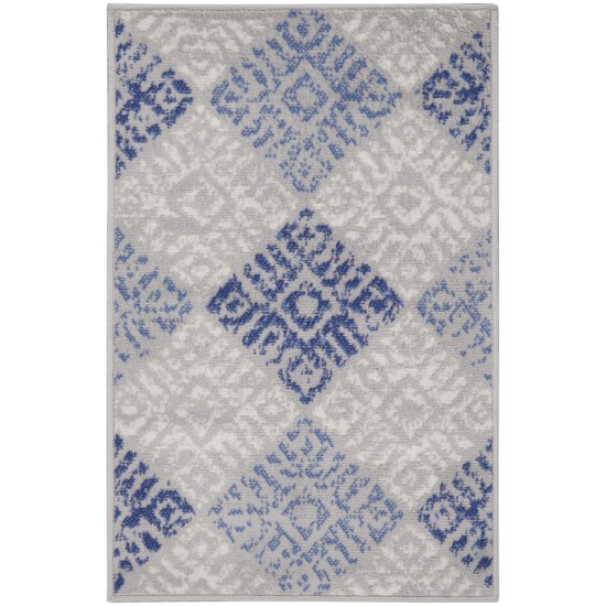 Nourison Whimsicle WHS18 Area Rug, Grey/Blue, 2' x 3'