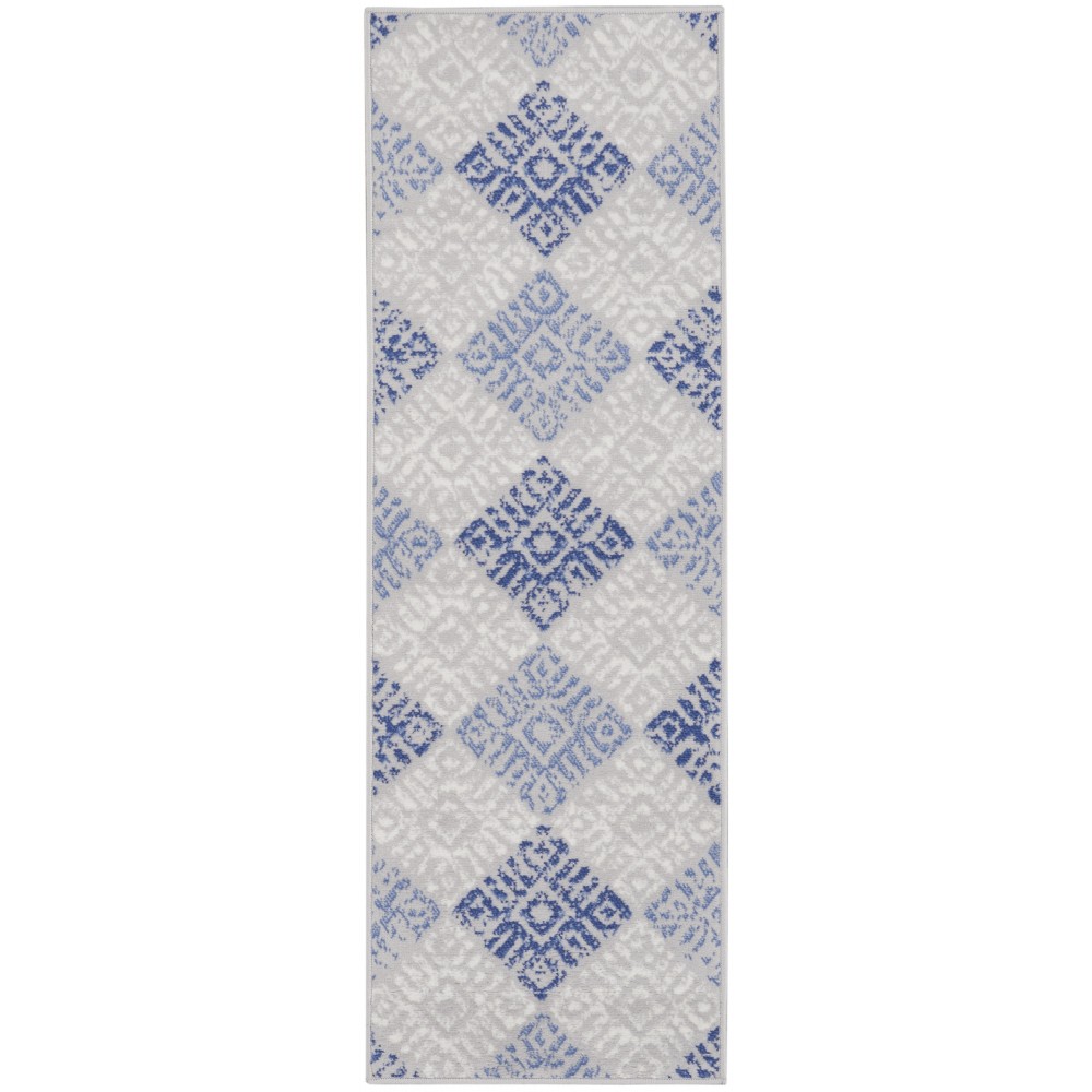 Nourison Whimsicle WHS18 Runner Rug, Grey/Blue, 2' x 6'