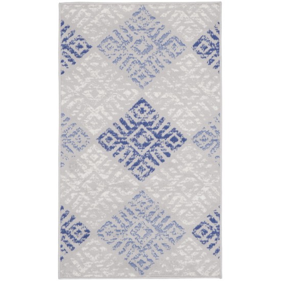 Nourison Whimsicle WHS18 Area Rug, Grey/Blue, 3' x 5'