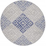 Nourison Whimsicle WHS18 Area Rug, Grey/Blue, 5' x Round