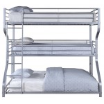 ACME Caius II Bunk Bed - Triple Twin/Full/Queen, Silver