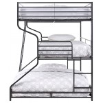 ACME Caius II Bunk Bed - Triple Twin/Full/Queen, Gunmetal