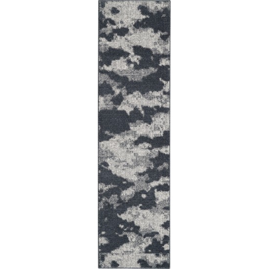 Nourison Zermatt ZER01 Runner Rug, Blue/Grey, 2'2" x 7'6"