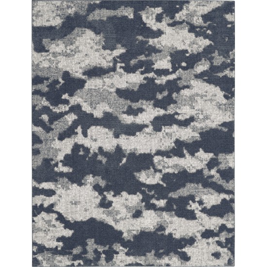 Nourison Zermatt ZER01 Area Rug, Blue/Grey, 5'3" x 7'3"