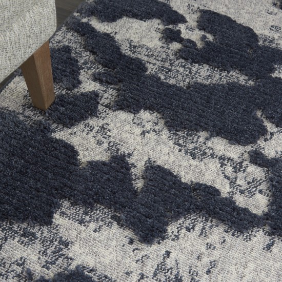 Nourison Zermatt ZER01 Area Rug, Blue/Grey, 5'3" x 7'3"