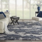 Nourison Zermatt ZER01 Area Rug, Blue/Grey, 7'10" x 9'10"