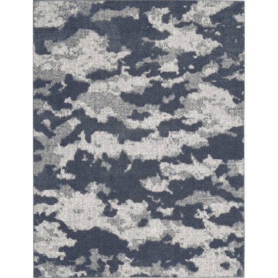 Nourison Zermatt ZER01 Area Rug, Blue/Grey, 8'10" x 11'10"