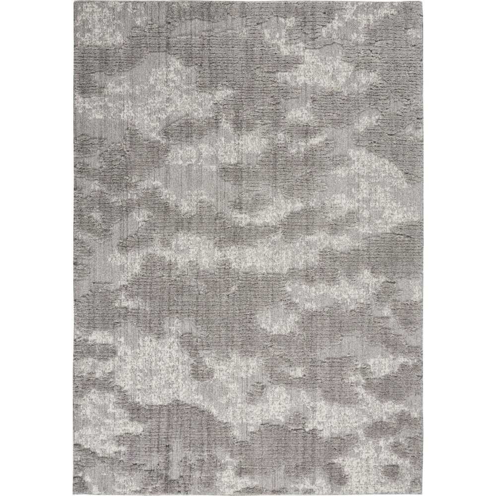 Nourison Zermatt ZER01 Area Rug, Grey/Ivory, 4' x 6'