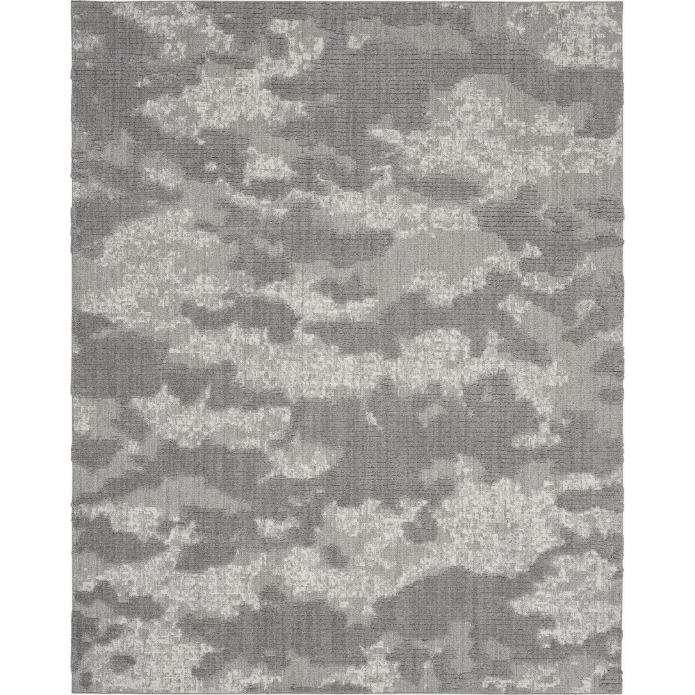 Nourison Zermatt ZER01 Area Rug, Grey/Ivory, 7'10" x 9'10"