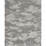 Nourison Zermatt ZER01 Area Rug, Grey/Ivory, 8'10" x 11'10"