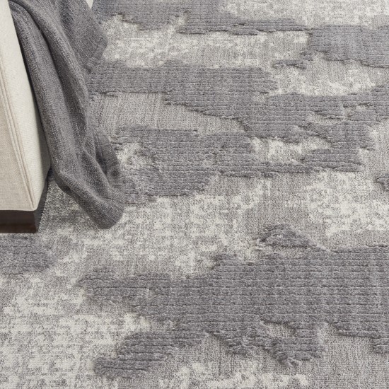 Nourison Zermatt ZER01 Area Rug, Grey/Ivory, 8'10" x 11'10"