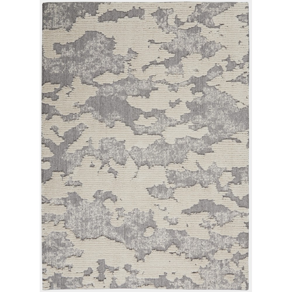 Nourison Zermatt ZER01 Area Rug, Ivory/Grey, 4' x 6'