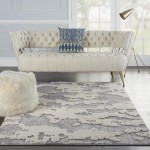 Nourison Zermatt ZER01 Area Rug, Ivory/Grey, 4' x 6'