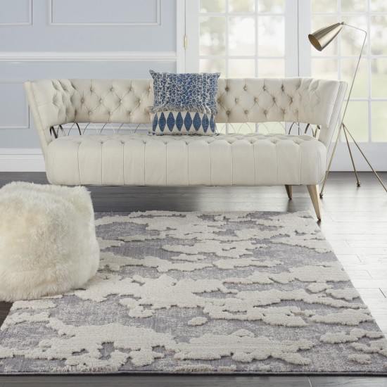 Nourison Zermatt ZER01 Area Rug, Ivory/Grey, 5'3" x 7'3"