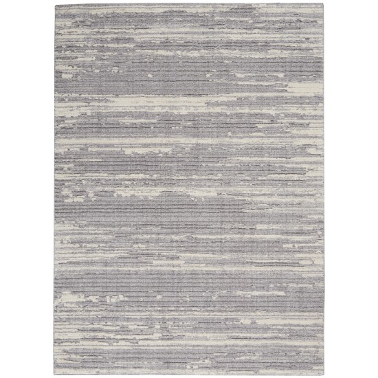 Nourison Zermatt ZER02 Area Rug, Grey/Ivory, 5'3" x 7'3"