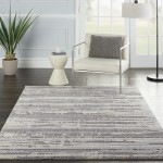 Nourison Zermatt ZER02 Area Rug, Grey/Ivory, 5'3" x 7'3"