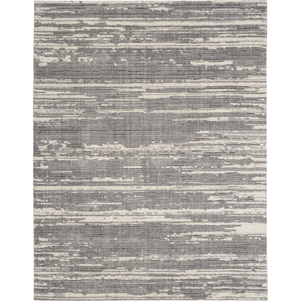 Nourison Zermatt ZER02 Area Rug, Grey/Ivory, 7'10" x 9'10"