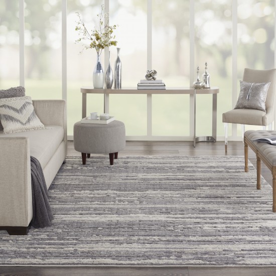 Nourison Zermatt ZER02 Area Rug, Grey/Ivory, 7'10" x 9'10"