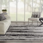 Nourison Zermatt ZER02 Area Rug, Ivory/Charcoal, 7'10" x 9'10"