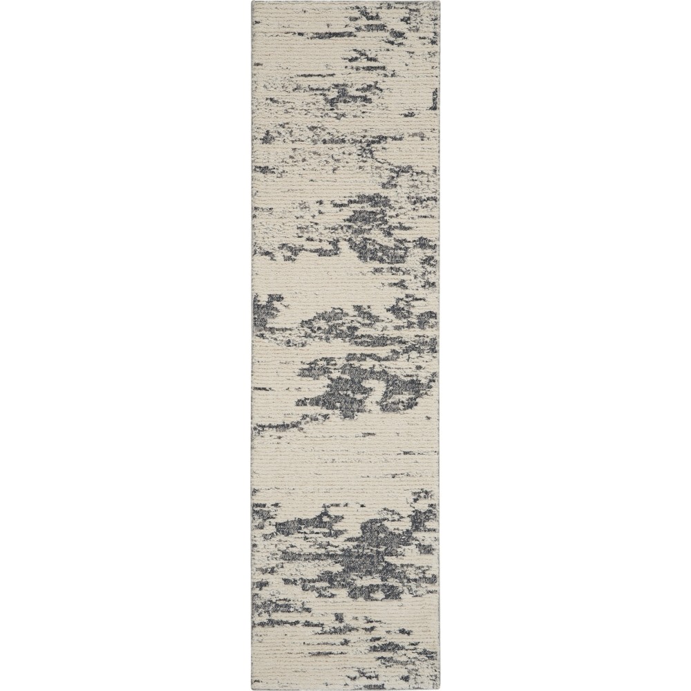 Nourison Zermatt ZER03 Runner Rug, Ivory/Blue, 2'2" x 7'6"