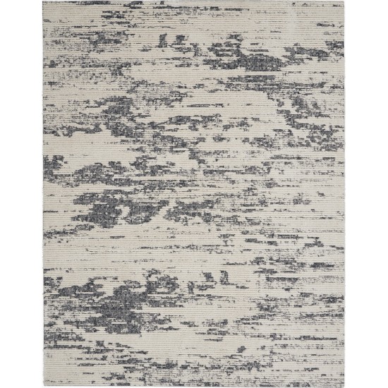 Nourison Zermatt ZER03 Area Rug, Ivory/Blue, 7'10" x 9'10"