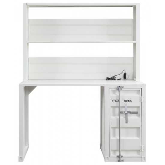 ACME Cargo Desk & Hutch, White