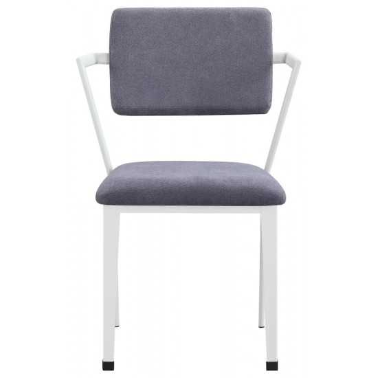 ACME Cargo Chair, Gray Fabric & White