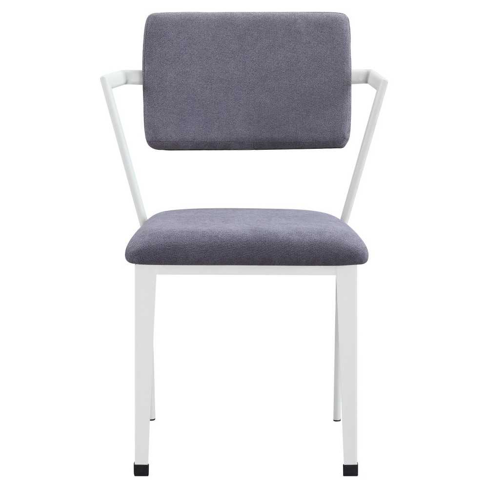 ACME Cargo Chair, Gray Fabric & White