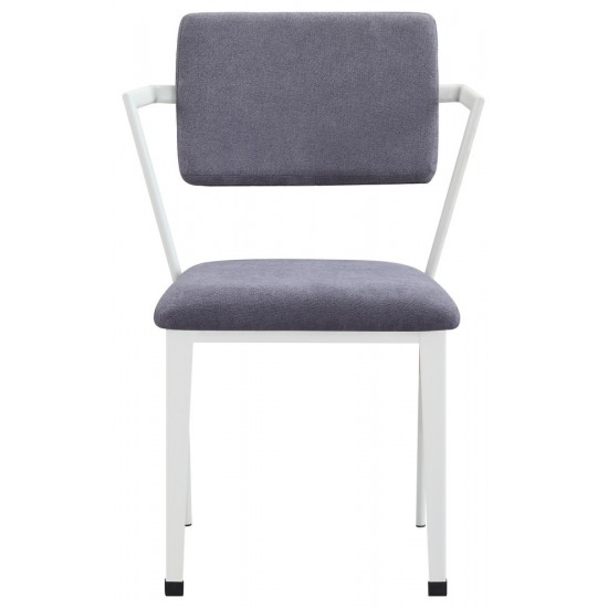 ACME Cargo Chair, Gray Fabric & White