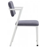 ACME Cargo Chair, Gray Fabric & White