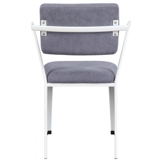 ACME Cargo Chair, Gray Fabric & White