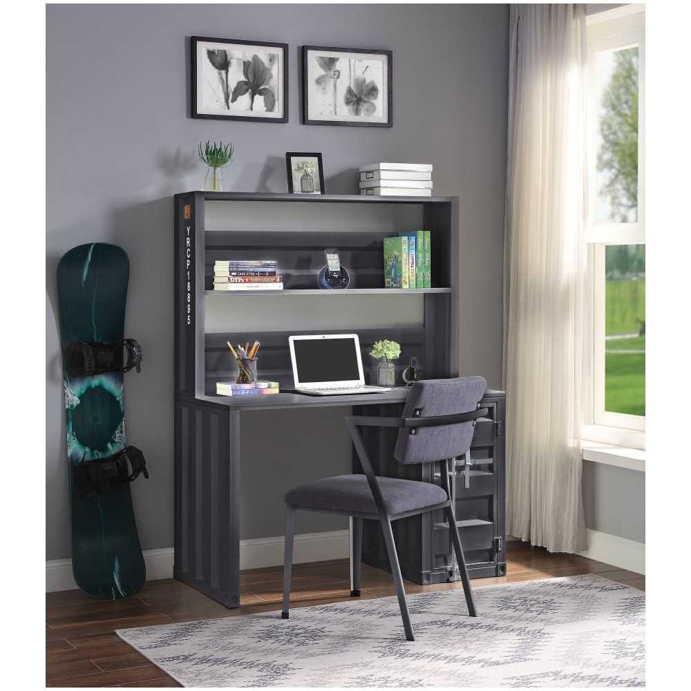 ACME Cargo Desk & Hutch, Gunmetal