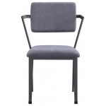 ACME Cargo Chair, Gray Fabric & Gunmetal