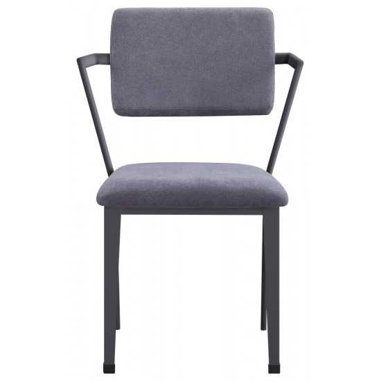 ACME Cargo Chair, Gray Fabric & Gunmetal