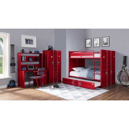 ACME Cargo Bunk Bed (Full/Full), Red