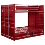 ACME Cargo Bunk Bed (Full/Full), Red