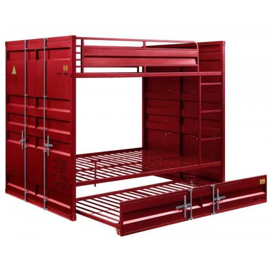 ACME Cargo Bunk Bed (Full/Full), Red