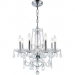 Elegant Lighting Princeton 8 Light Chrome Chandelier Clear Royal Cut Crystal