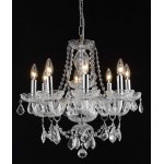 Elegant Lighting Princeton 8 Light Chrome Chandelier Clear Royal Cut Crystal