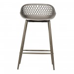 Piazza Outdoor Counter Stool Grey-M2