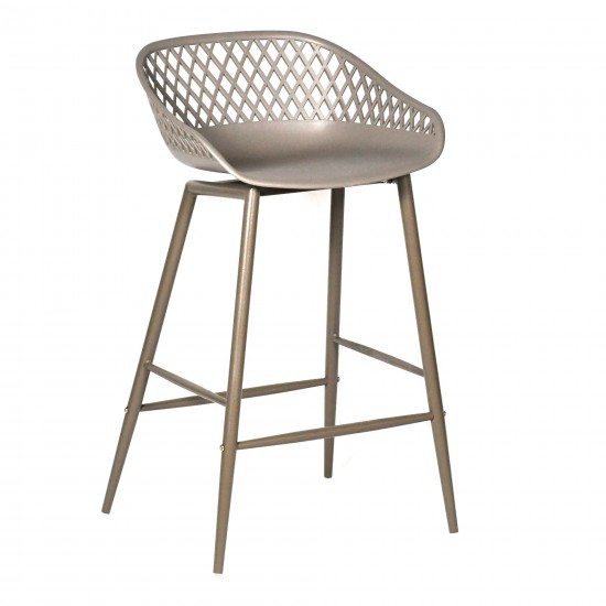 Piazza Outdoor Counter Stool Grey-M2