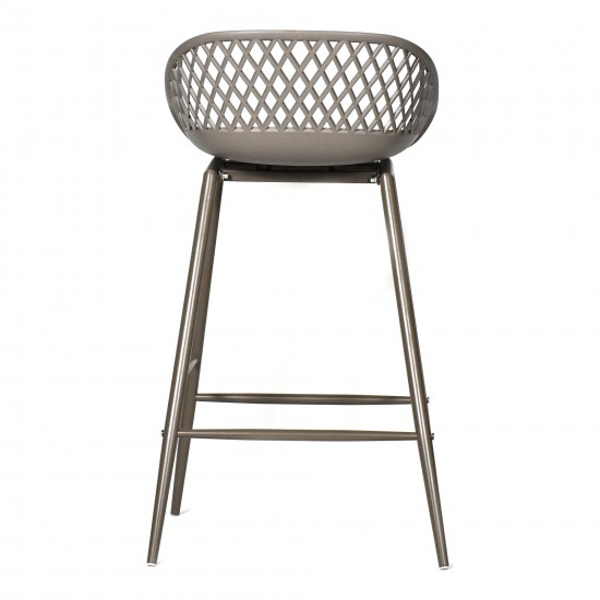 Piazza Outdoor Counter Stool Grey-M2