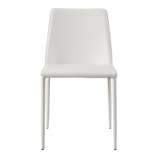 Nora Pu Dining Chair White-M2