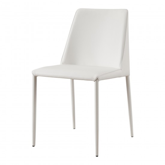 Nora Pu Dining Chair White-M2