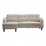 Belagio Sofa Bed With Chaise Beige Left