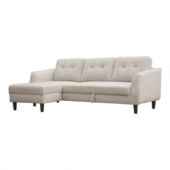 Belagio Sofa Bed With Chaise Beige Left