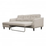 Belagio Sofa Bed With Chaise Beige Left