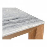 Angle Ashen Grey Marble Dining Table Rectangular Large