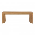 Angle Oak Dining Bench Small