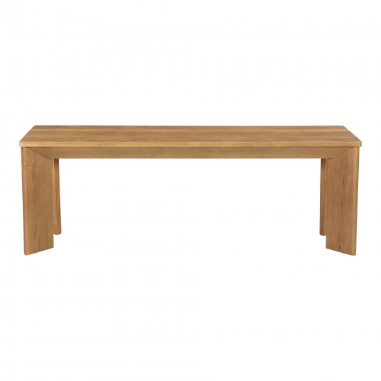 Angle Oak Dining Bench Small